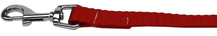 Plain Nylon Pet Leash 5/8in by 6ft Red